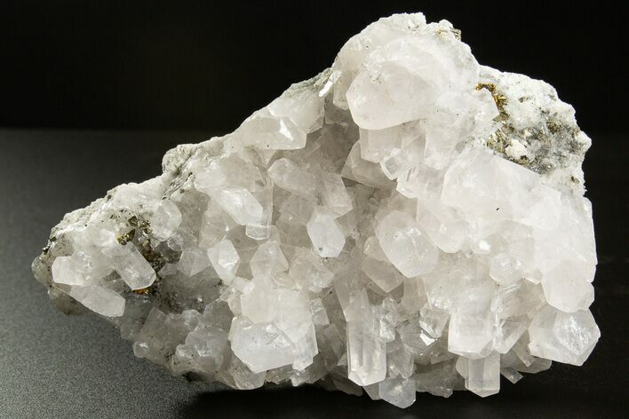 Columnar Calcite Crystals on Pyrite - Fluorescent! #330129